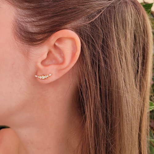 Náušnice Climber so zirkónmi